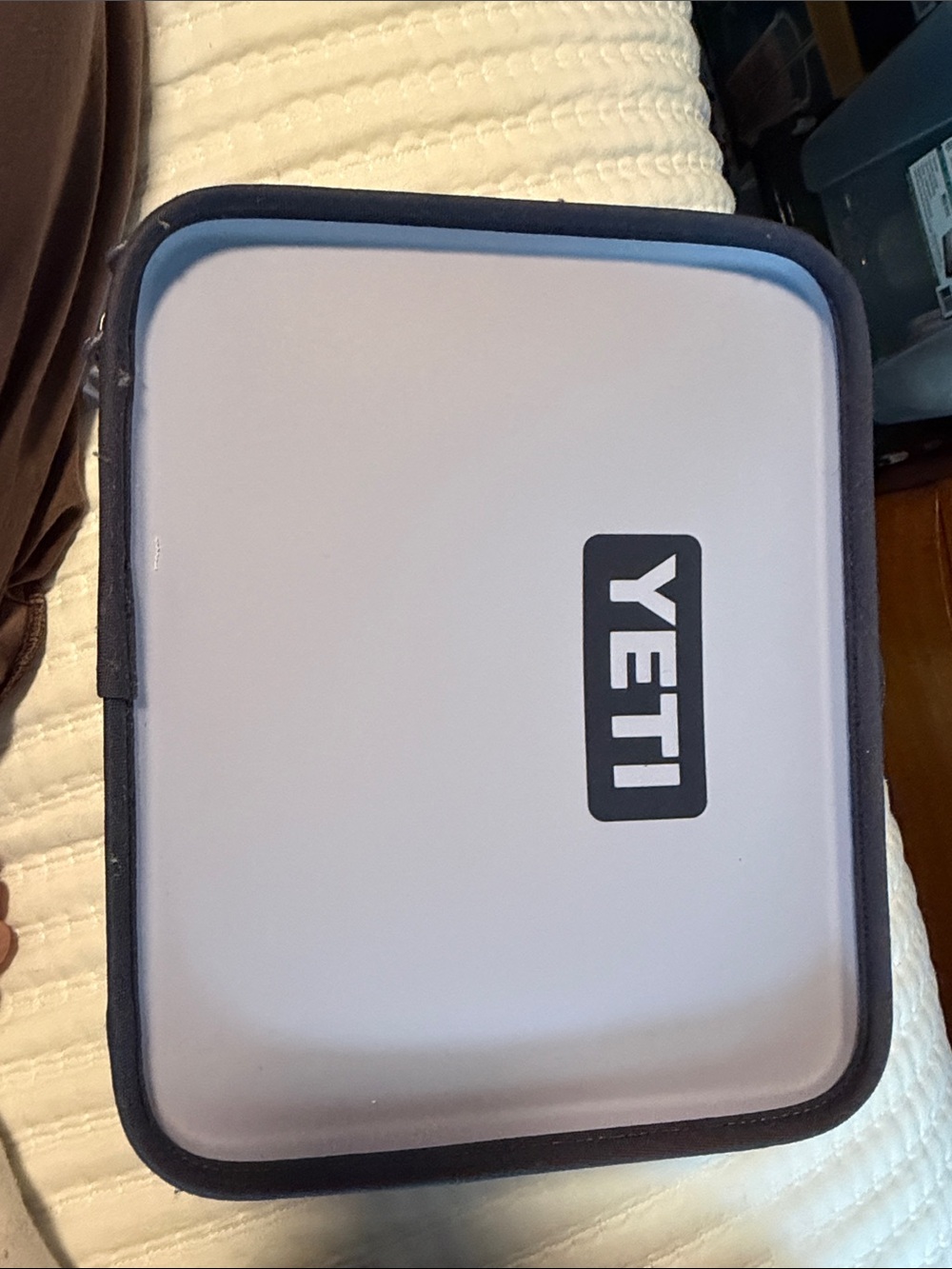 Yeti Light Gray Soft Cooler with Black Trim